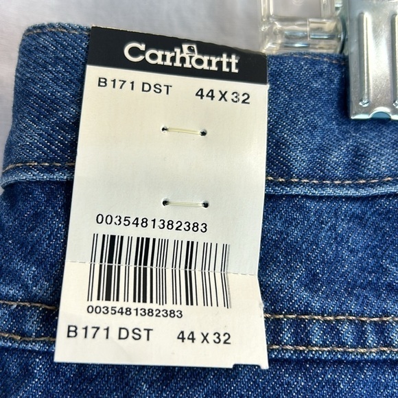 NWT Carhartt Relaxed Fit Men’s Carpenter Jeans Size 44x32 - Picture 5 of 9